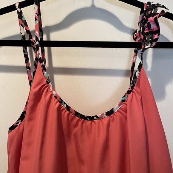 Roxy Pink Flowy Tank - Size Medium - Picture 2 of 5